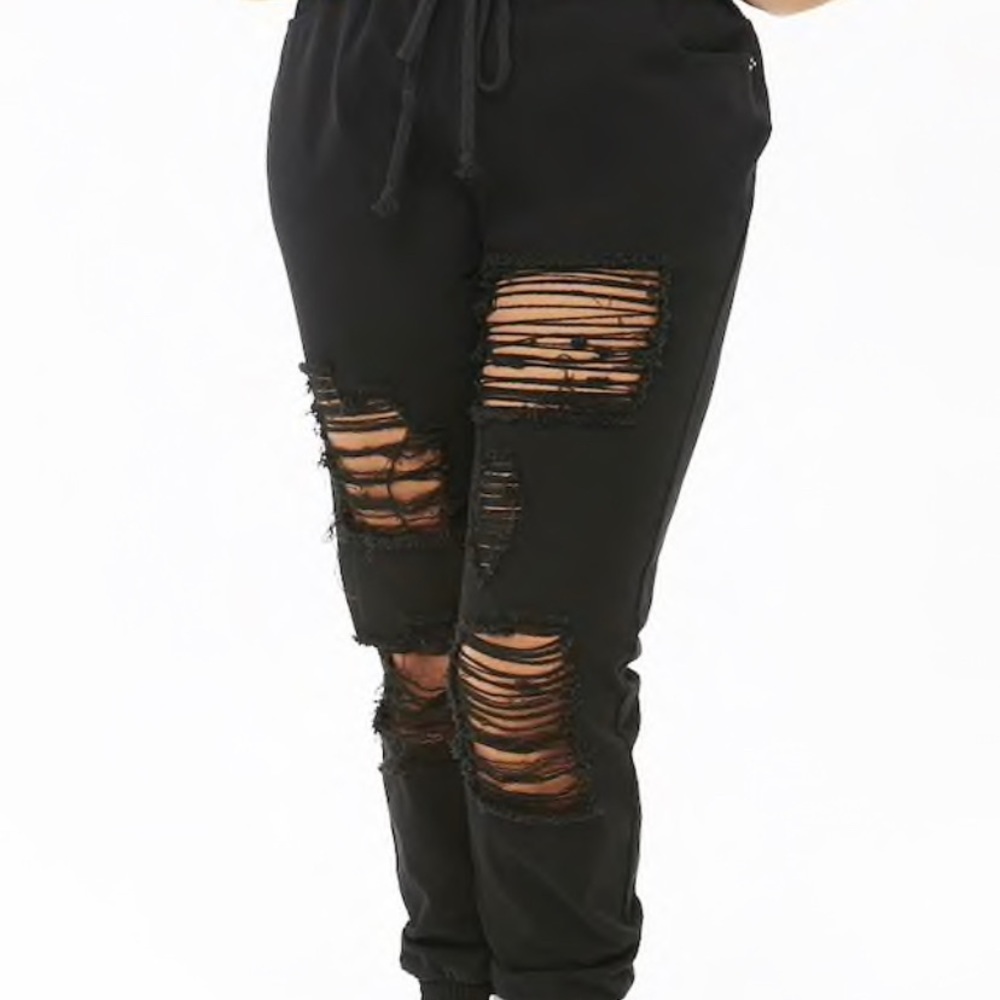 Plus denim joggers